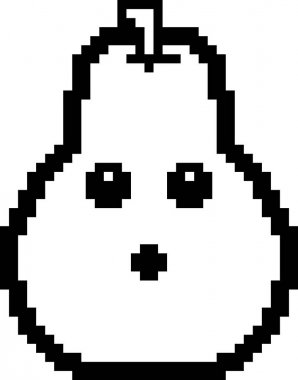 8-Bit karikatür armut şaşırttı