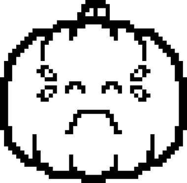 8-Bit karikatür kabak ağlıyor