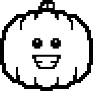 8-Bit karikatür kabak gülümseyen