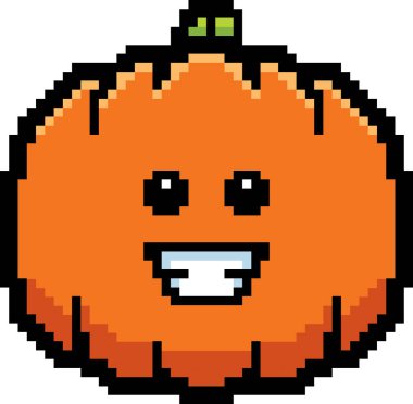 8-Bit karikatür kabak gülümseyen