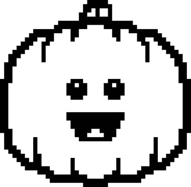 8-Bit karikatür kabak gülümseyen