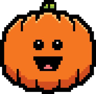 8-Bit karikatür kabak gülümseyen