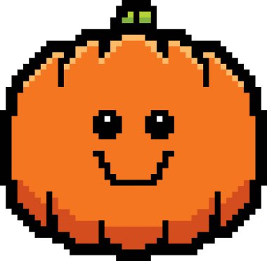 8-Bit karikatür kabak gülümseyen