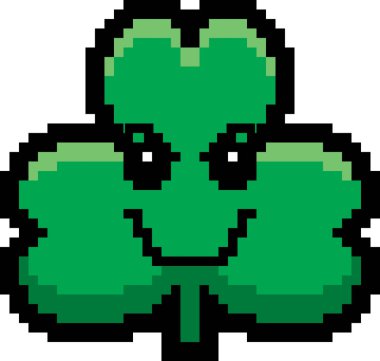 Kötü 8-Bit karikatür Shamrock