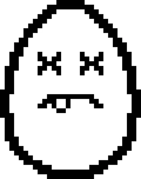 Νεκρός 8-Bit γελοιογραφία αυγό — Διανυσματικό Αρχείο