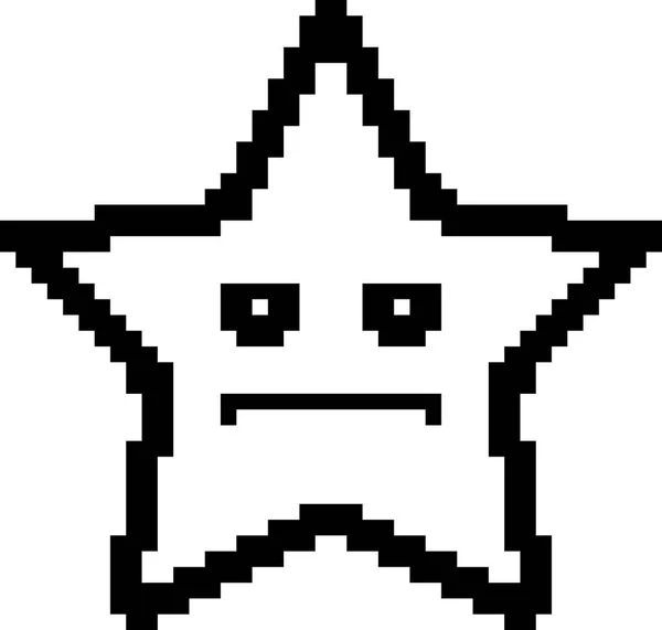 Sérieux 8 bits Cartoon Star — Image vectorielle