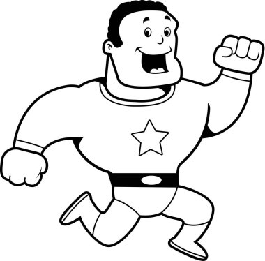 Çizgi film süper kahraman çalışan