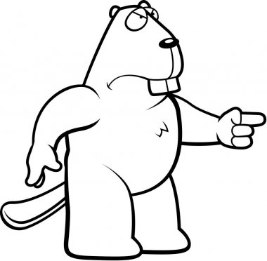 Çizgi film sinirli kunduz