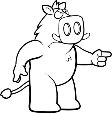 Çizgi film öfkeli yaban domuzu