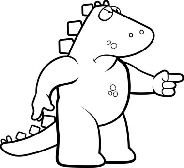 karikatür öfkeli dinazor