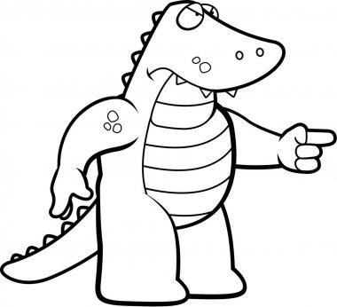 Çizgi film kızgın timsah