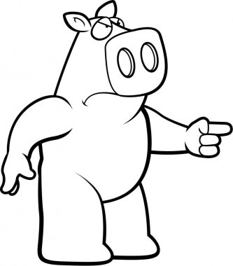 Çizgi film kızgın domuz