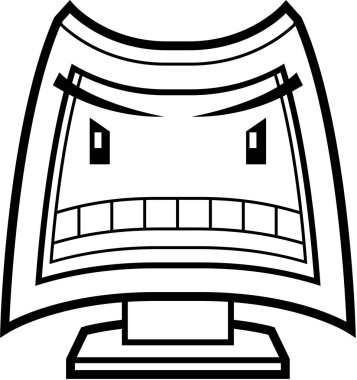 Çizgi film kızgın bilgisayar