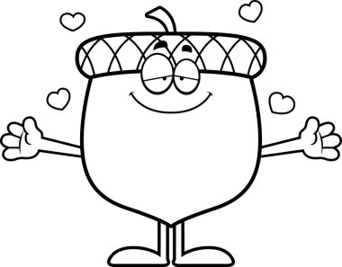 Çizgi film meşe palamudu kucaklama