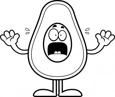 Korkmuş karikatür avokado