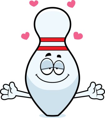 Çizgi film Bowling Pin kucaklama