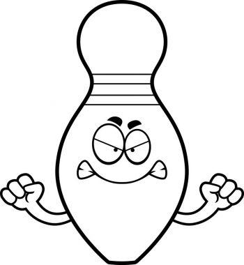 Kızgın çizgi film Bowling Pin