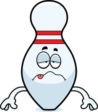 Hasta karikatür Bowling Pin