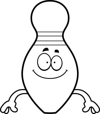 Mutlu karikatür Bowling Pin