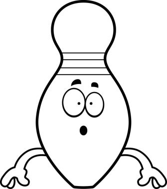 Sürpriz karikatür Bowling Pin