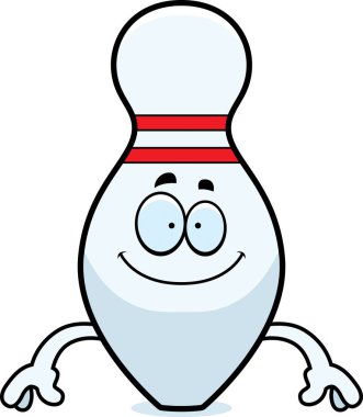Mutlu karikatür Bowling Pin