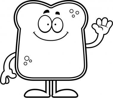 Çizgi film ekmek sallayarak