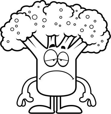 Üzgün çizgi film brokoli