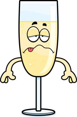 Hasta karikatür şampanya