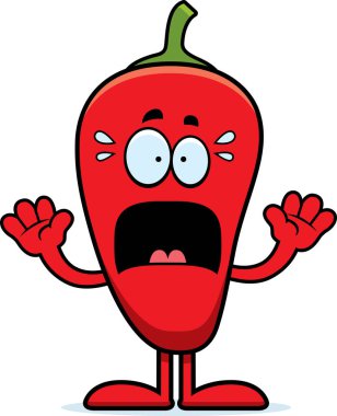 Korkmuş karikatür Chili biber