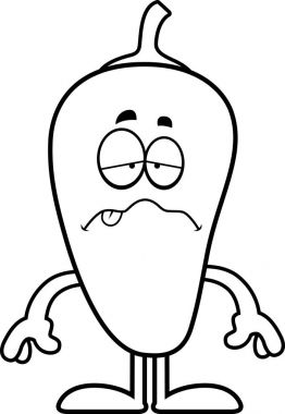 Hasta karikatür Chili biber