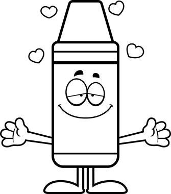 Çizgi film mum boya kucaklama