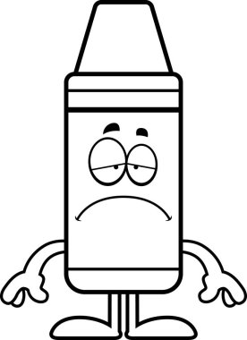 Üzgün çizgi film mum boya