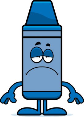 Üzgün çizgi film mum boya