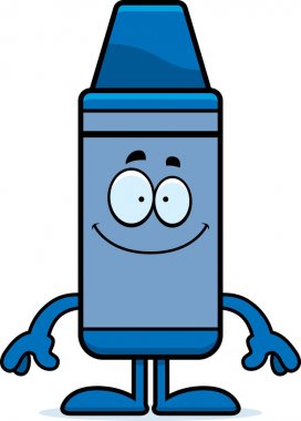 Mutlu karikatür pastel boya