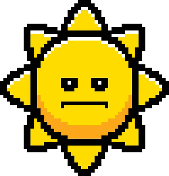 Grave 8-Bit Cartoon Sun —  Vetores de Stock