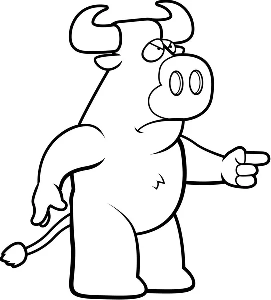 Cartoon Angry Bull — стоковый вектор