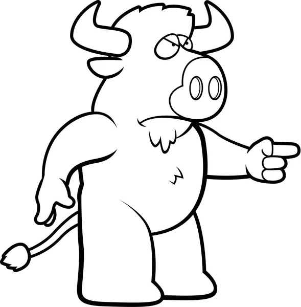 Desenhos animados com raiva Buffalo —  Vetores de Stock