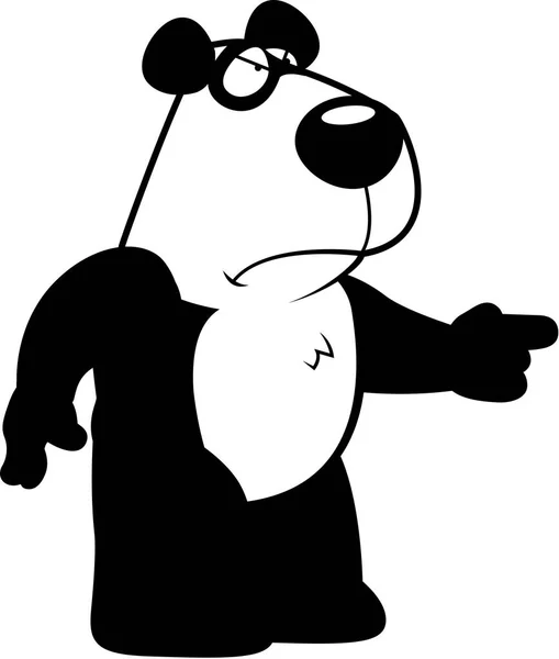 卡通愤怒的熊猫 — 图库矢量图片