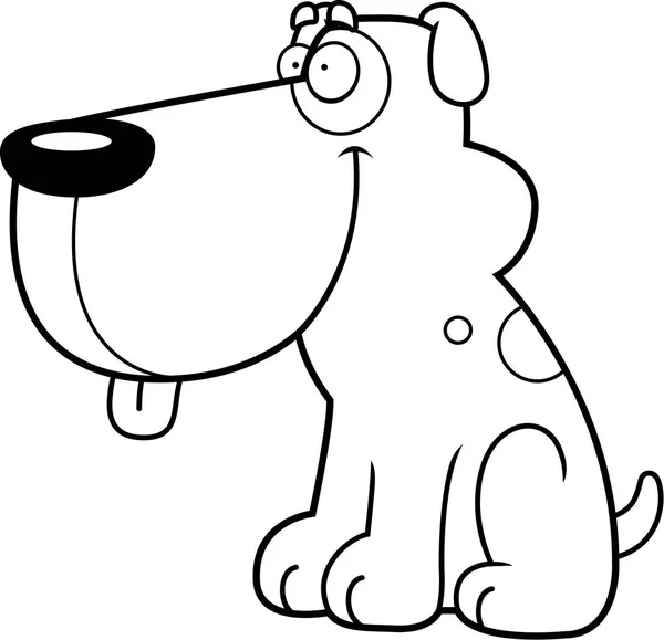 Мультфильм собака улыбается — стоковый вектор