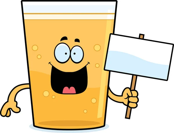 漫画のビールの看板 — ストックベクタ