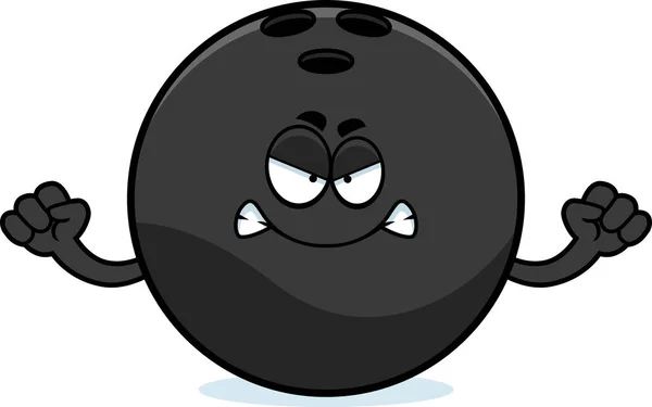 Rozzlobený kreslený bowlingové koule — Stockový vektor