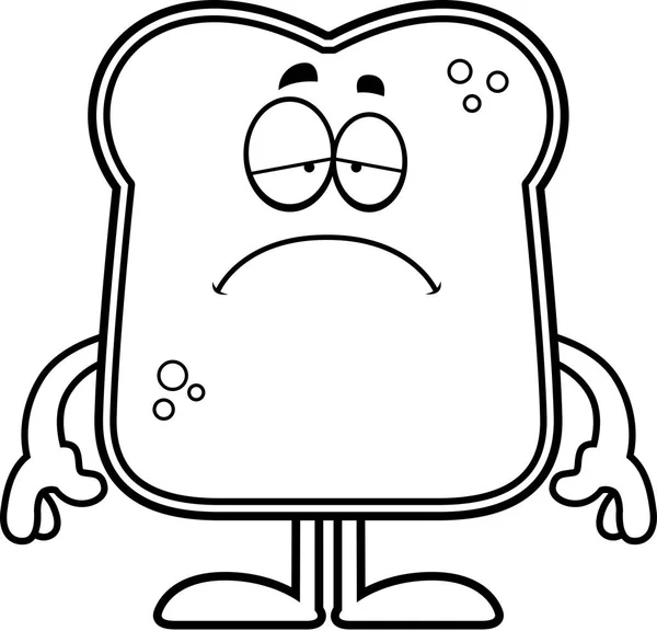 Triste pão dos desenhos animados — Vetor de Stock