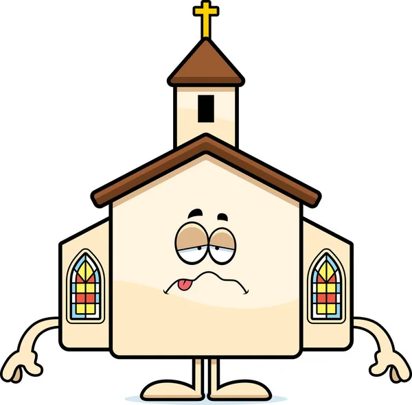 Sjuka tecknade kyrkan — Stock vektor