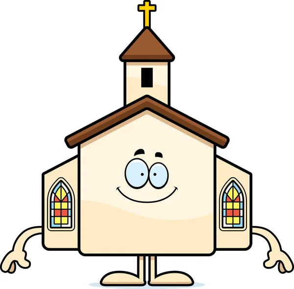 Glad Cartoon kyrka — Stock vektor