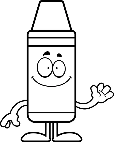 Crayón de dibujos animados ondeando — Vector de stock