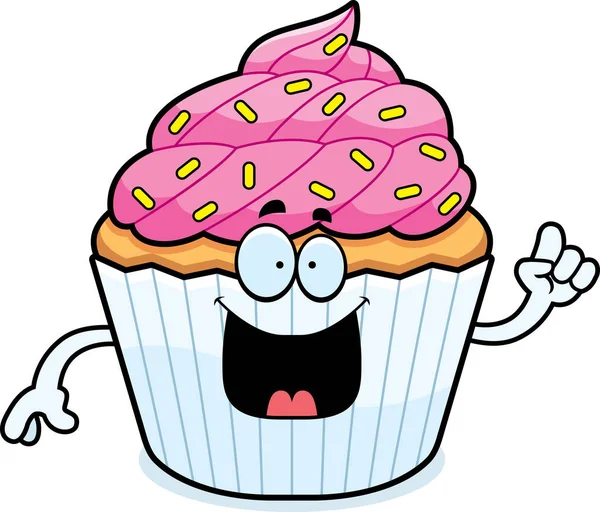 Cartoon Cupcake Idea — Stock Vector