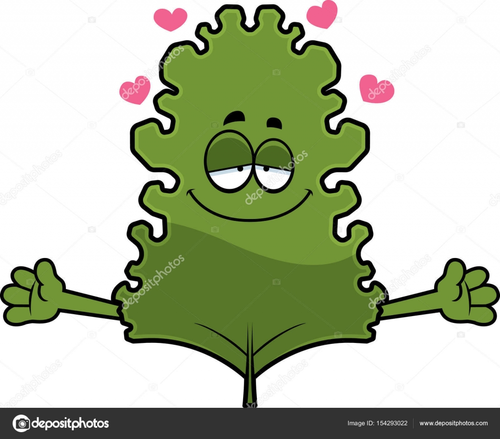 Cartoon Kale Leaf Hug Stock Vector Image by ©cthoman #154293022