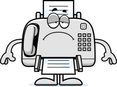 Üzgün çizgi film Faks makinesi