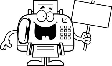 Çizgi film Faks makinesi işareti