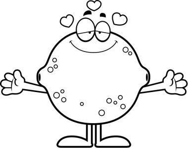 Karikatür limon kucaklama